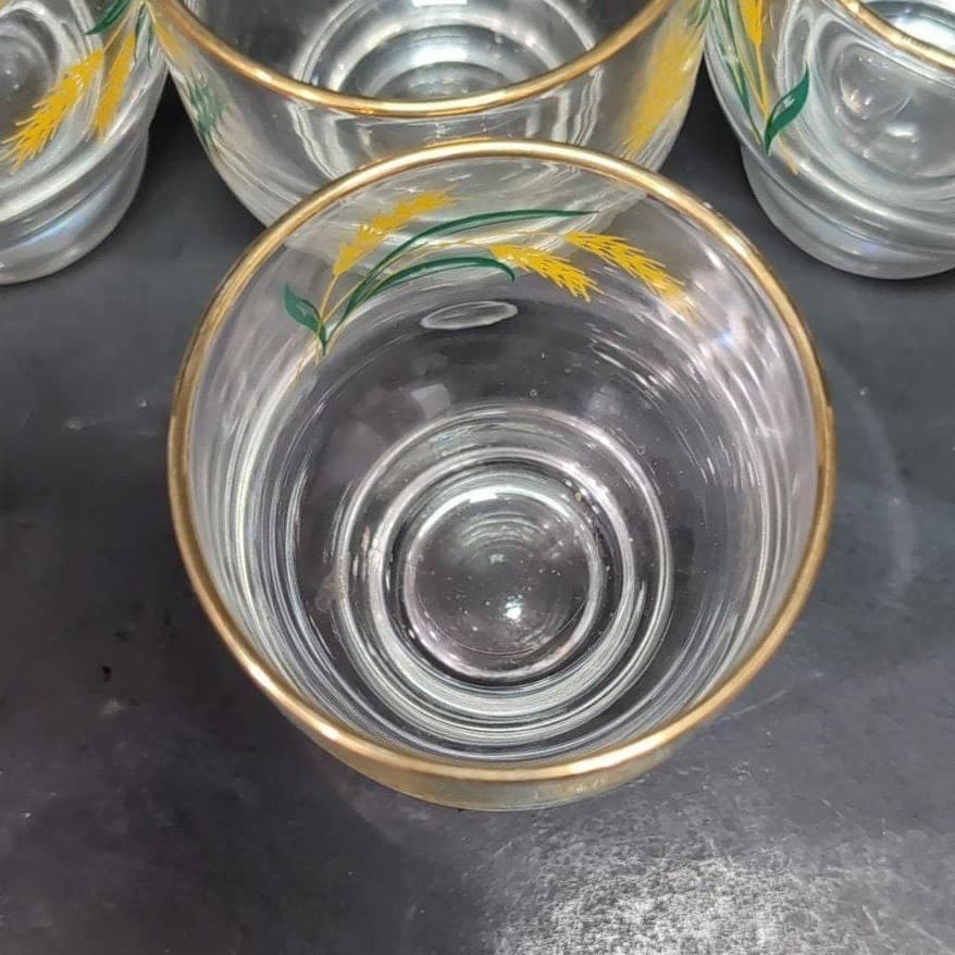 International China Viking Wheat Stackable Glasses, Set of 6, Midcentury Tumbler - Thumbnail 7