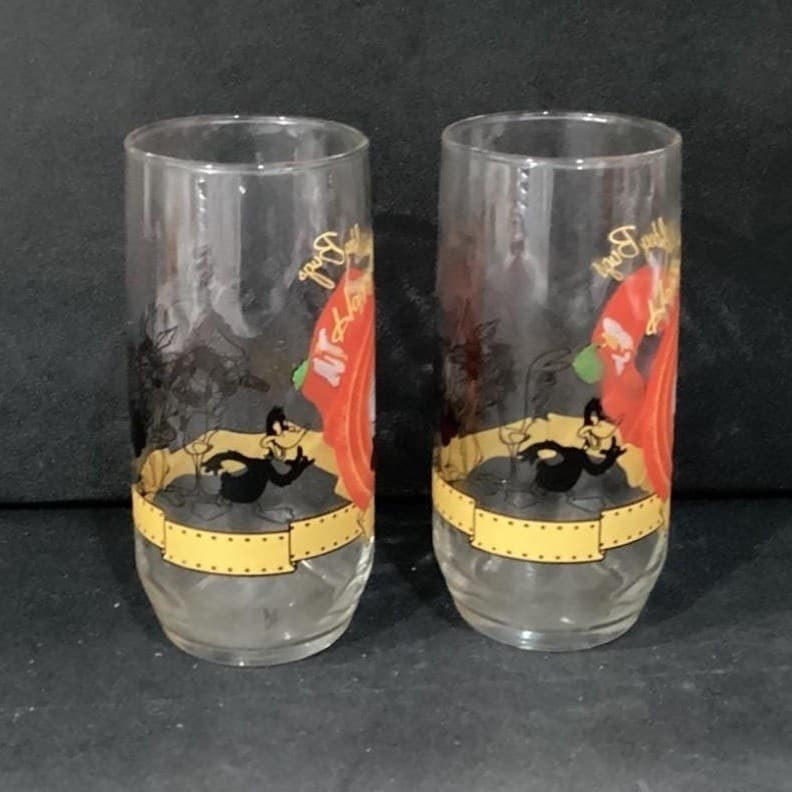 Vintage Warner Bros Happy Birthday Bugs Bunny 50th Anniversary Glasses Set of 2 - Thumbnail 9