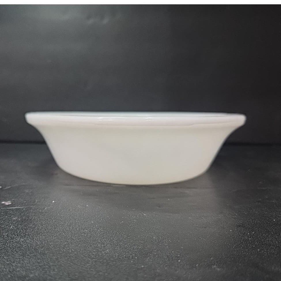 Glasbake Oval Divided Bake Dish J-239, White Milk Glass Replacement Kitchenware - Thumbnail 3