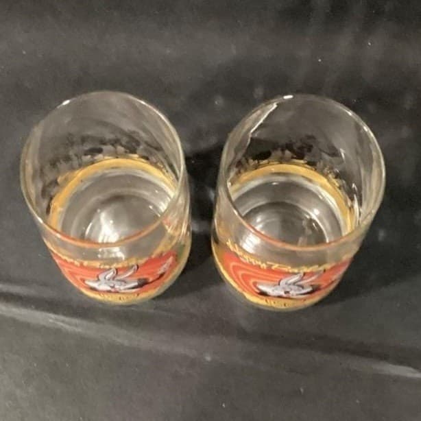 Vintage Warner Bros Happy Birthday Bugs Bunny 50th Anniversary Glasses Set of 2 - Thumbnail 4