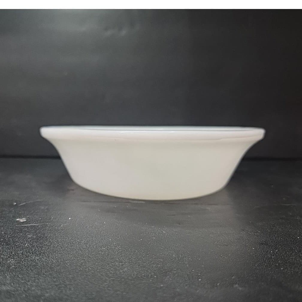 Glasbake Oval Divided Bake Dish J-239, White Milk Glass Replacement Kitchenware - Thumbnail 5