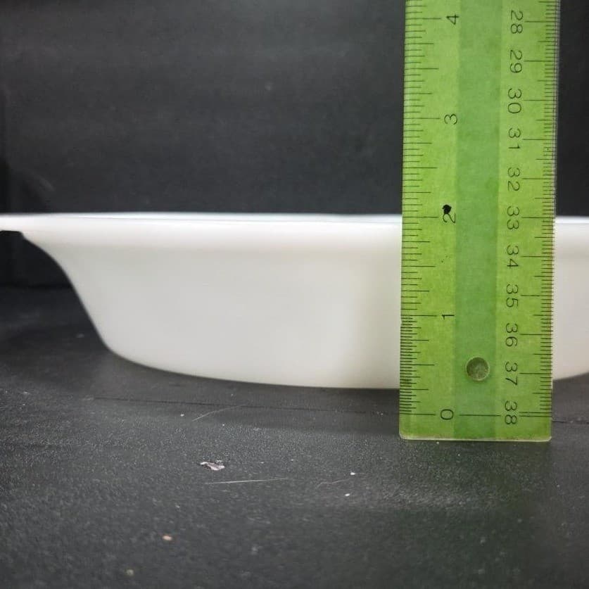 Glasbake Oval Divided Bake Dish J-239, White Milk Glass Replacement Kitchenware - Thumbnail 9
