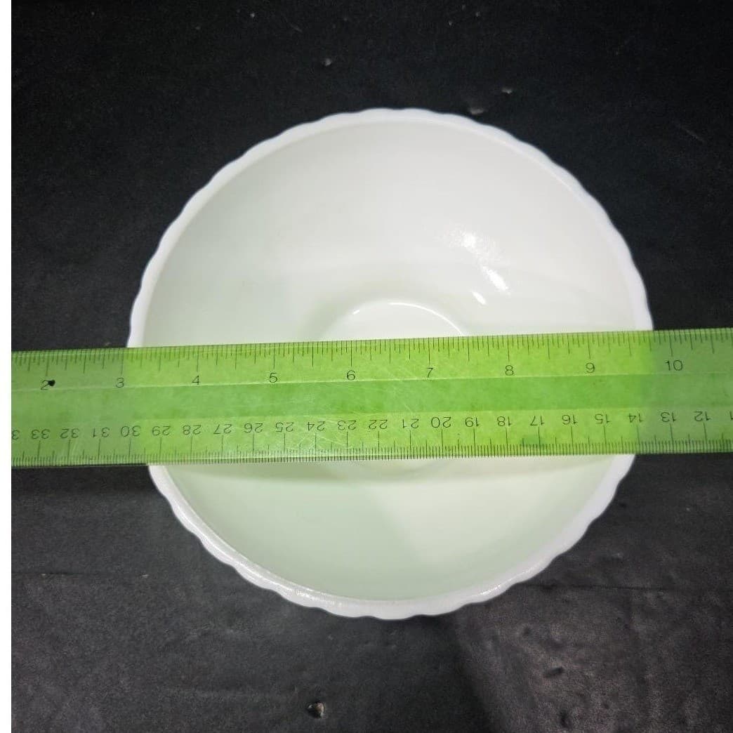 FTD Milk Glass Footed Serving Bowl, Tree Bark Design, Vintage Flower Planter - Thumbnail 9