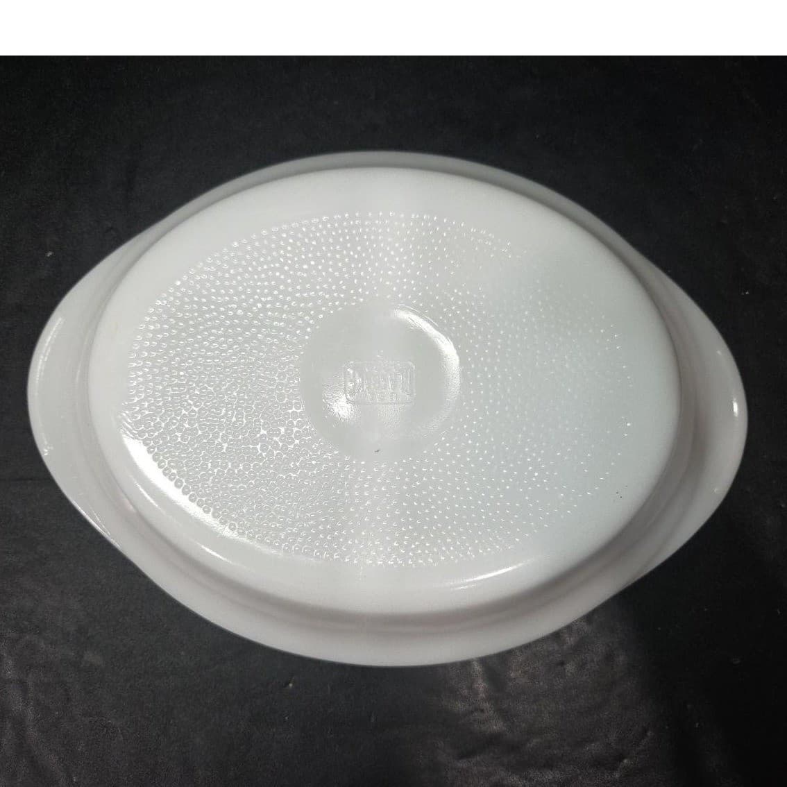 Glasbake Oval Divided Bake Dish J-239, White Milk Glass Replacement Kitchenware - Thumbnail 7