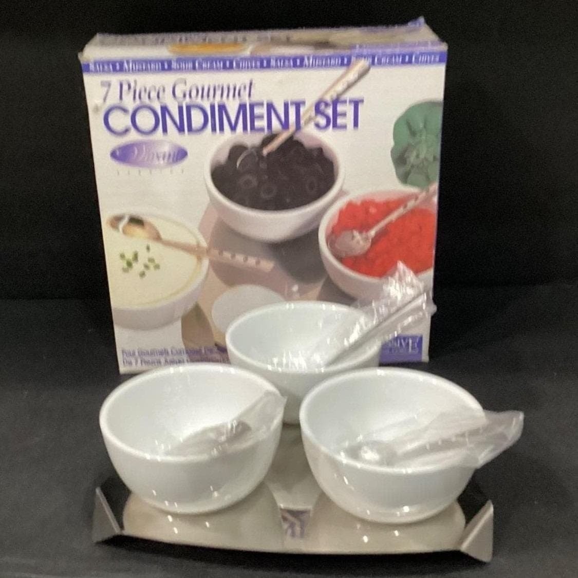 Progressive Vivant Service 7 Piece Gourmet Condiment Set - Thumbnail 6