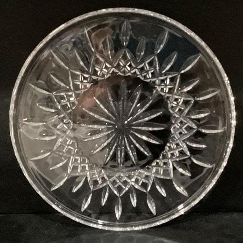 Vintage Waterford Cut Crystal Lismore 12 inch Cake Plate Signed Sunflower w/Box - Thumbnail 8