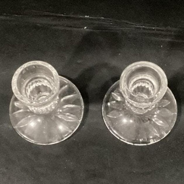 Set Of 2 Vintage Waterford Crystal Blarney 3.5" Candle Holders Candlesticks - Thumbnail 7