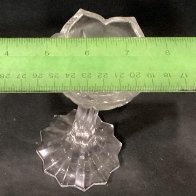 Gorham Leaded Crystal 7" Candlesticks Lotus Pattern Made In Germany - Thumbnail 7