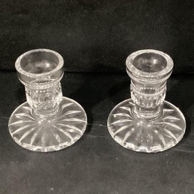 Set Of 2 Vintage Waterford Crystal Blarney 3.5" Candle Holders Candlesticks - Thumbnail 8