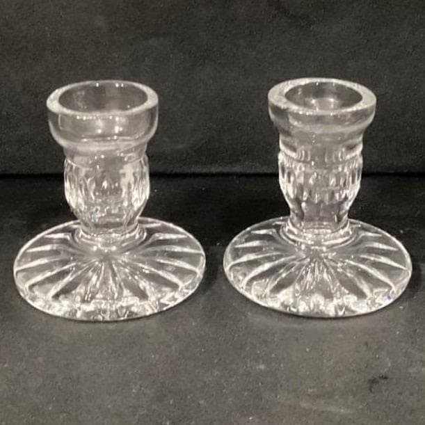 Set Of 2 Vintage Waterford Crystal Blarney 3.5" Candle Holders Candlesticks - Thumbnail 11