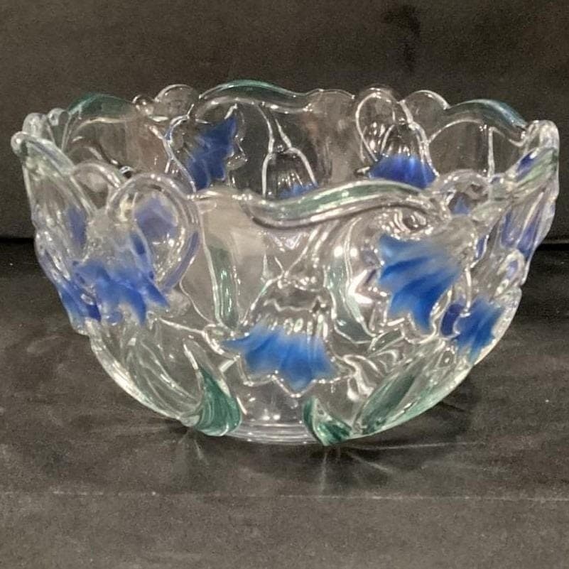 Vintage Mikasa "Bluebells" 8" Crystal Bowl - Thumbnail 10