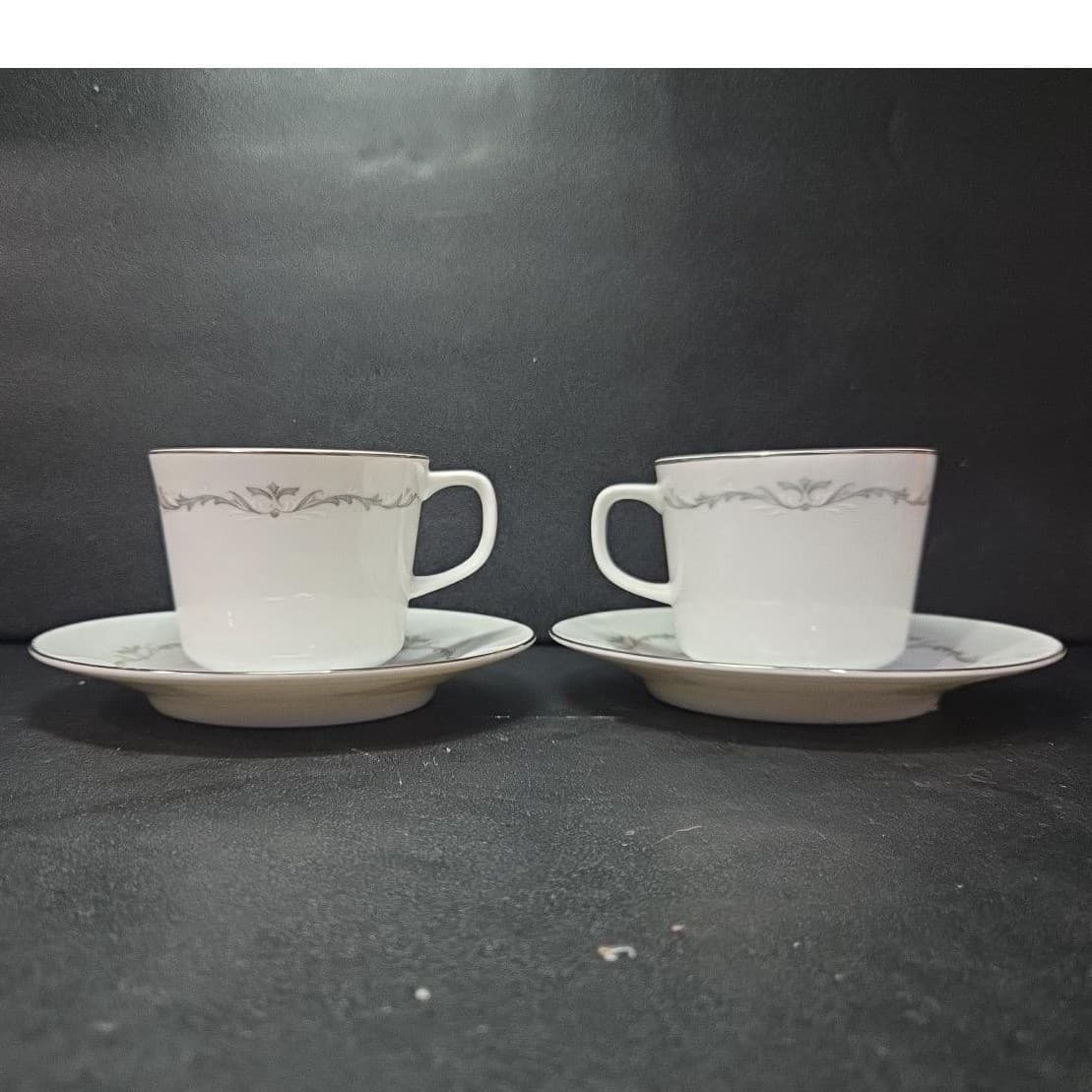 Signature Collection Petite Bouquet Cup & Saucers #114, Set of 2, Vtg Fine China - Thumbnail 4