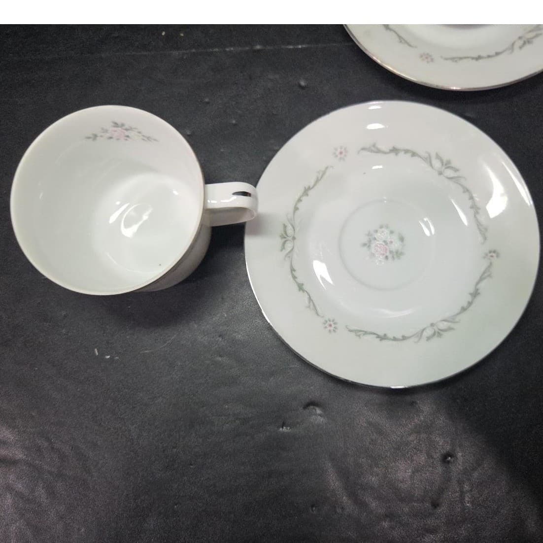 Signature Collection Petite Bouquet Cup & Saucers #114, Set of 2, Vtg Fine China - Thumbnail 6