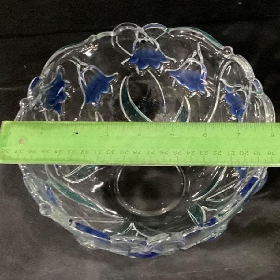 Vintage Mikasa "Bluebells" 8" Crystal Bowl - Thumbnail 2
