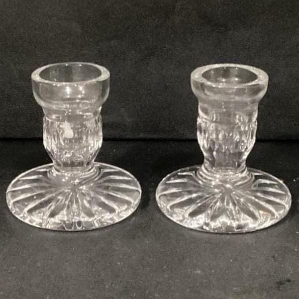 Set Of 2 Vintage Waterford Crystal Blarney 3.5" Candle Holders Candlesticks - Thumbnail 10