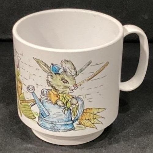 Rabbit Bunnies Melamine Child's Mug Cup Oneida Ware Spring Peter Rabbits - Thumbnail 9