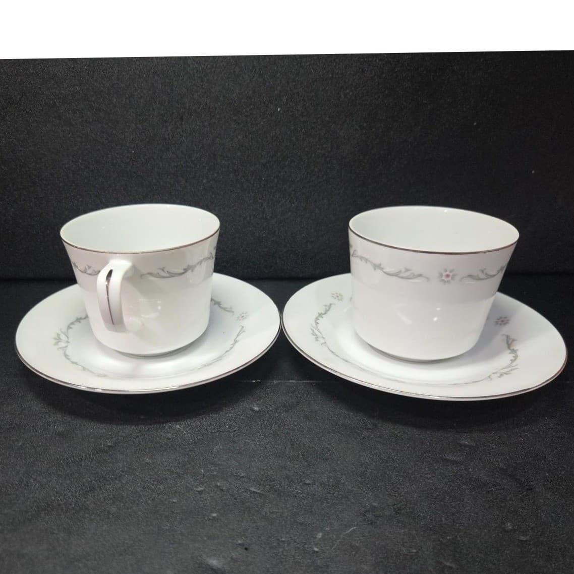 Signature Collection Petite Bouquet Cup & Saucers #114, Set of 2, Vtg Fine China - Thumbnail 5