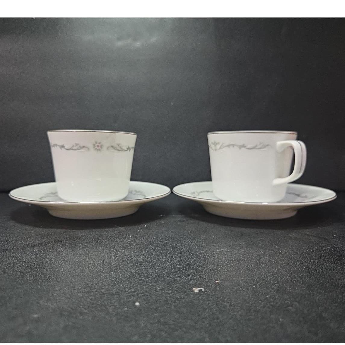 Signature Collection Petite Bouquet Cup & Saucers #114, Set of 2, Vtg Fine China - Thumbnail 3