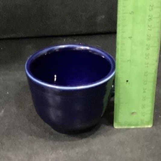 Fiesta Homer Laughlin Cobalt Blue Cup & Saucers, Set of 2, Vintage USA Pottery - Thumbnail 7