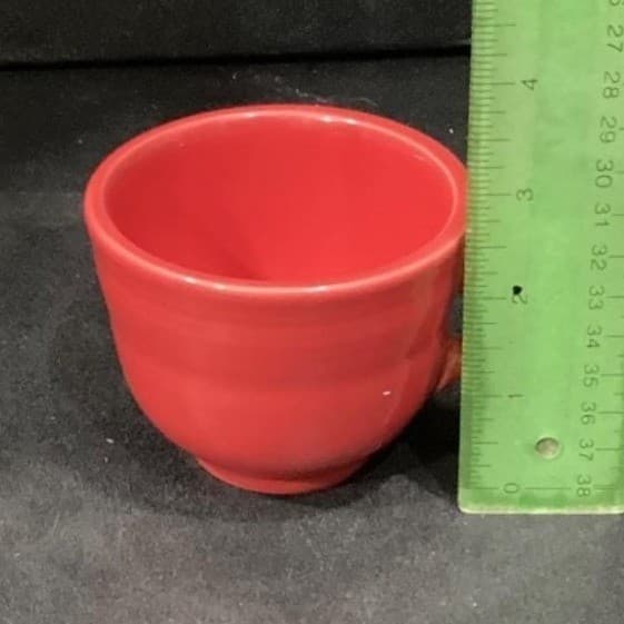Fiesta Homer Laughlin Scarlet Red Cup & Saucers, Set of 2 FiestaWare USA Pottery - Thumbnail 7