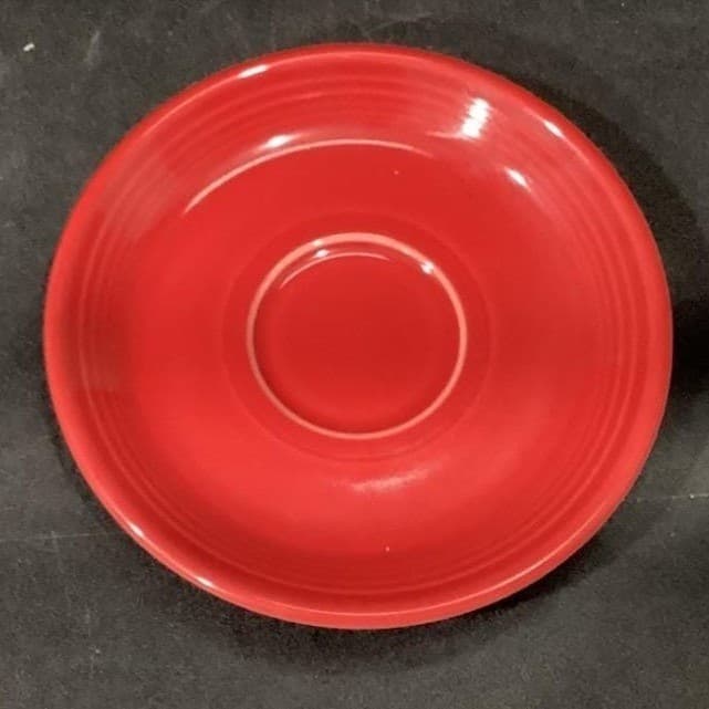 Fiesta Homer Laughlin Scarlet Red Cup & Saucers, Set of 2 FiestaWare USA Pottery - Thumbnail 4