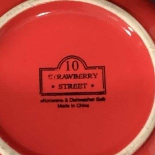 10 Strawberry Street Red Cereal Bowls, Set of 2, Embossed Beaded Edge Dinnerware - Thumbnail 7