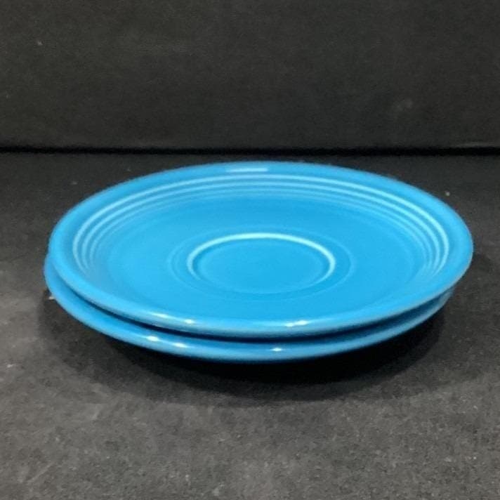 Fiesta Homer Laughlin Peacock Blue Cup & Saucer, Set of 2 Fiestaware USA Pottery - Thumbnail 14