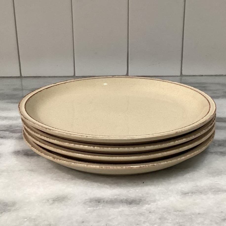 Better Homes & Gardens Sutton Salad Plates, Set of 4, Tan Brown Dinnerware - Thumbnail 7