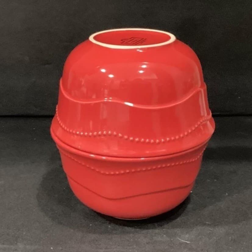 10 Strawberry Street Red Cereal Bowls, Set of 2, Embossed Beaded Edge Dinnerware - Thumbnail 11