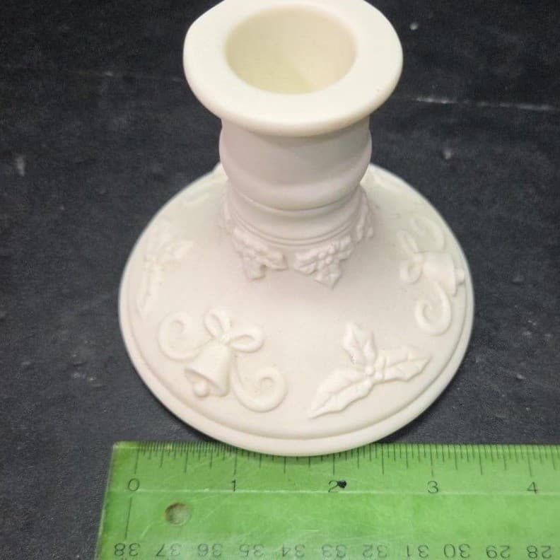 PartyLite Winterset Tealight Taper Holder, Vtg Bell & Holly Accents, Bottom Only - Thumbnail 10