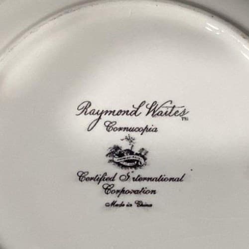 Raymond Waites Cornucopia Salad Bowls, Set of 4, Hand-Painted Tuscan Dinnerware - Thumbnail 7