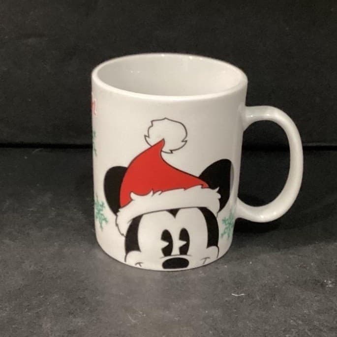 Disney Mickey Mouse Christmas Mug, Zak Designs White Ceramic Holiday Coffee Cup - Thumbnail 4