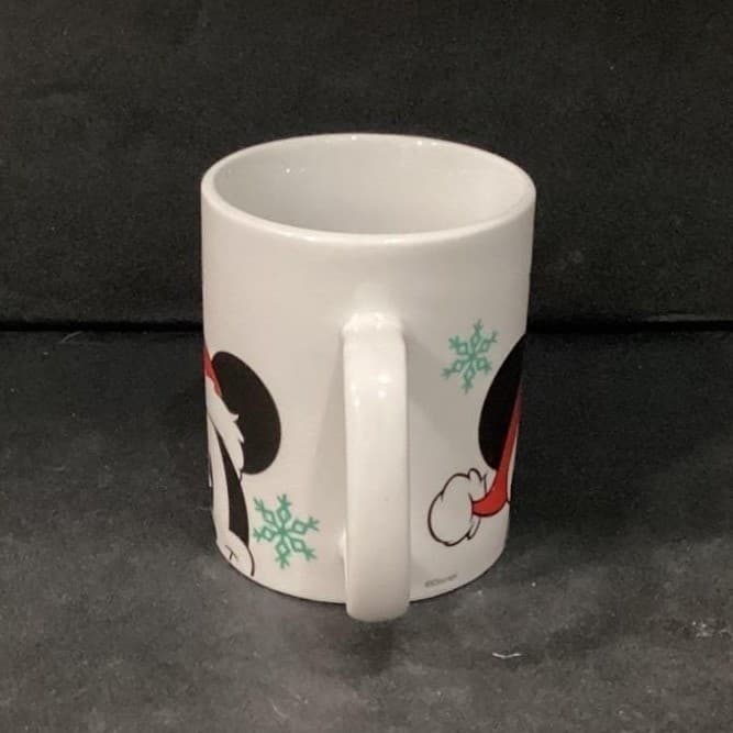 Disney Mickey Mouse Christmas Mug, Zak Designs White Ceramic Holiday Coffee Cup - Thumbnail 3