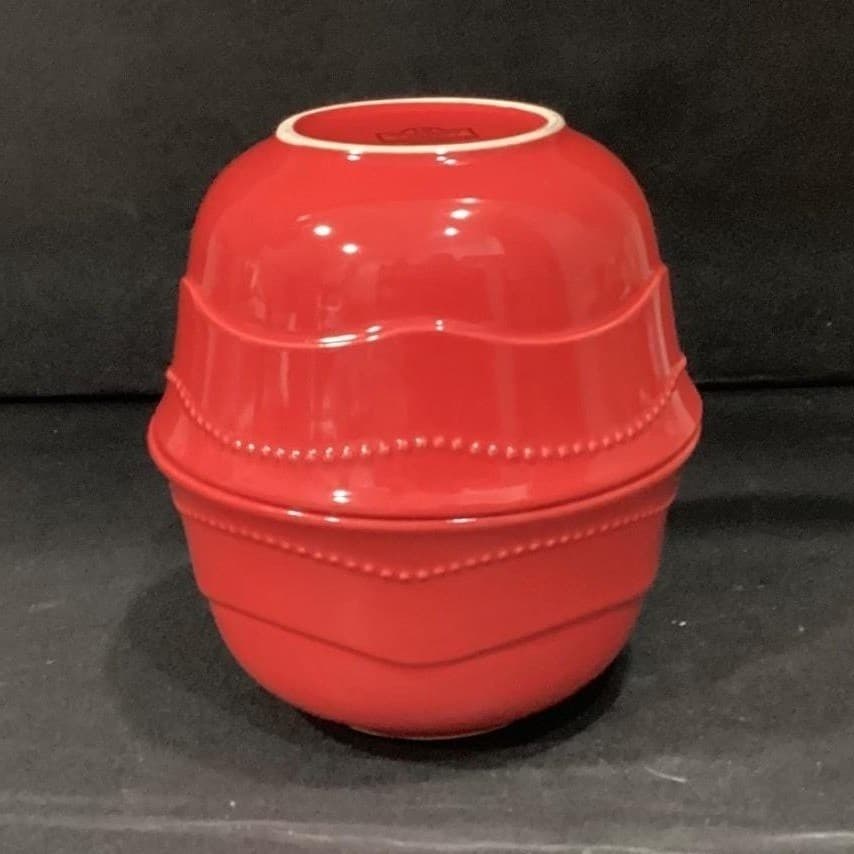 10 Strawberry Street Red Cereal Bowls, Set of 2, Embossed Beaded Edge Dinnerware - Thumbnail 10