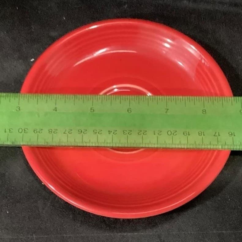 Fiesta Homer Laughlin Scarlet Red Cup & Saucers, Set of 2 FiestaWare USA Pottery - Thumbnail 6