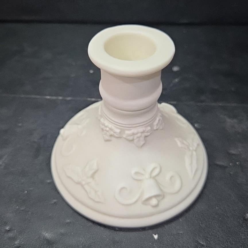 PartyLite Winterset Tealight Taper Holder, Vtg Bell & Holly Accents, Bottom Only - Thumbnail 6