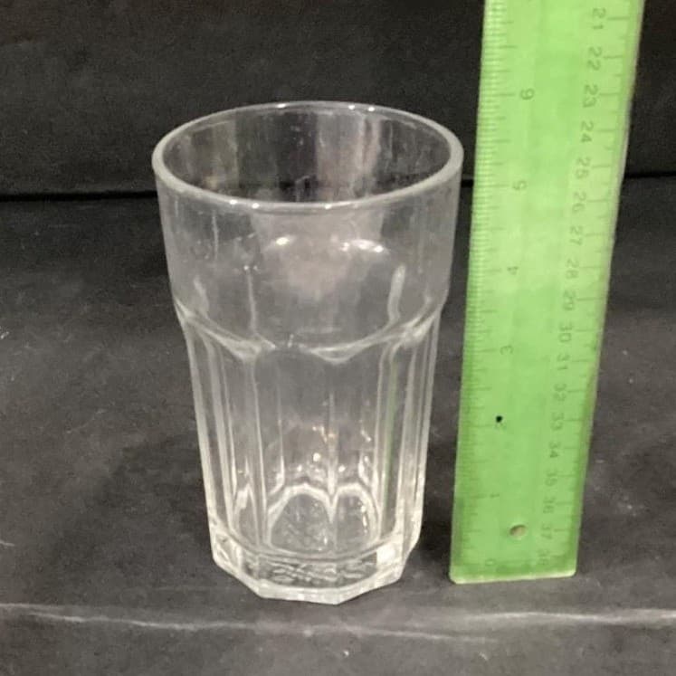 IKEA Pokal Clear Glass Tumblers, Set of 4, 9 Panel Drinking Glasses, Drinkware - Thumbnail 7