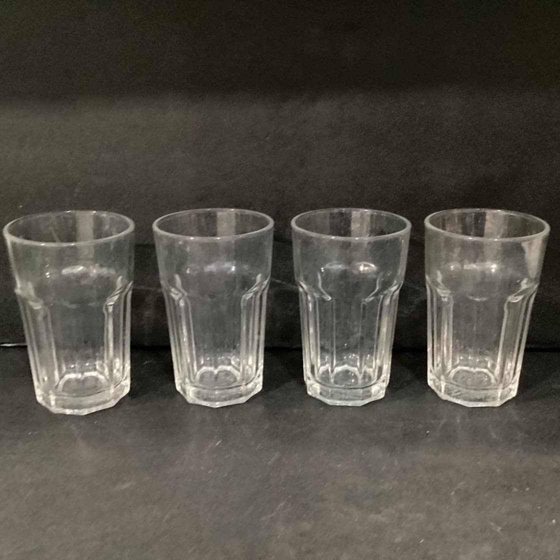 IKEA Pokal Clear Glass Tumblers, Set of 4, 9 Panel Drinking Glasses, Drinkware - Thumbnail 10