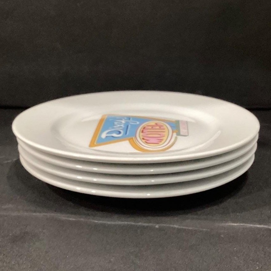 Cellar "Dixy's Motel No Vacancy" Salad Plates, Set of 4, Collectible Dinnerware - Thumbnail 8