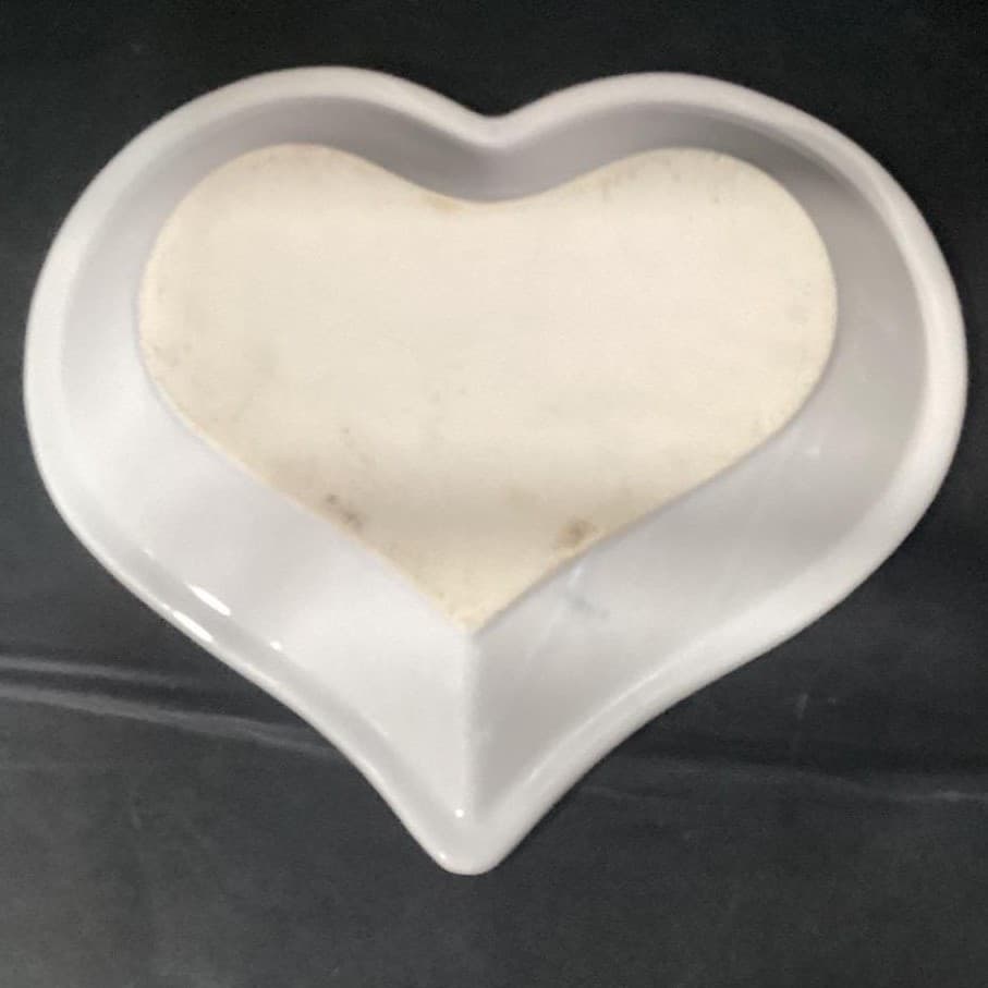 Blue Spongeware Heart-Shaped Pie Pan, Stoneware Spatter Bowl Country Kitchenware - Thumbnail 4
