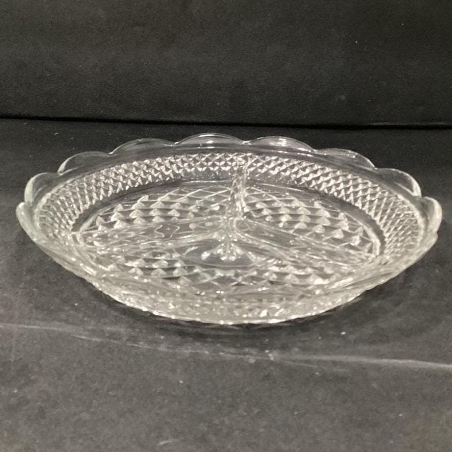 Vintage Anchor Hocking Wexford Divided Relish Dish 8-1/2" - Thumbnail 7