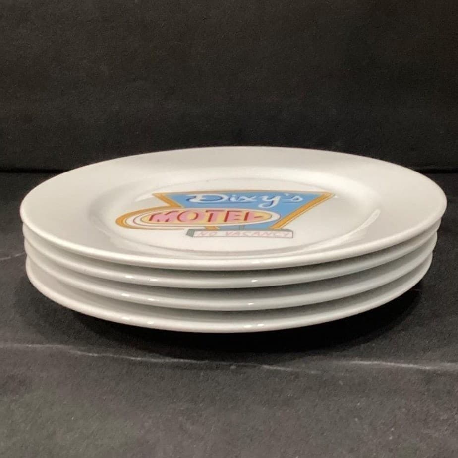 Cellar "Dixy's Motel No Vacancy" Salad Plates, Set of 4, Collectible Dinnerware - Thumbnail 7