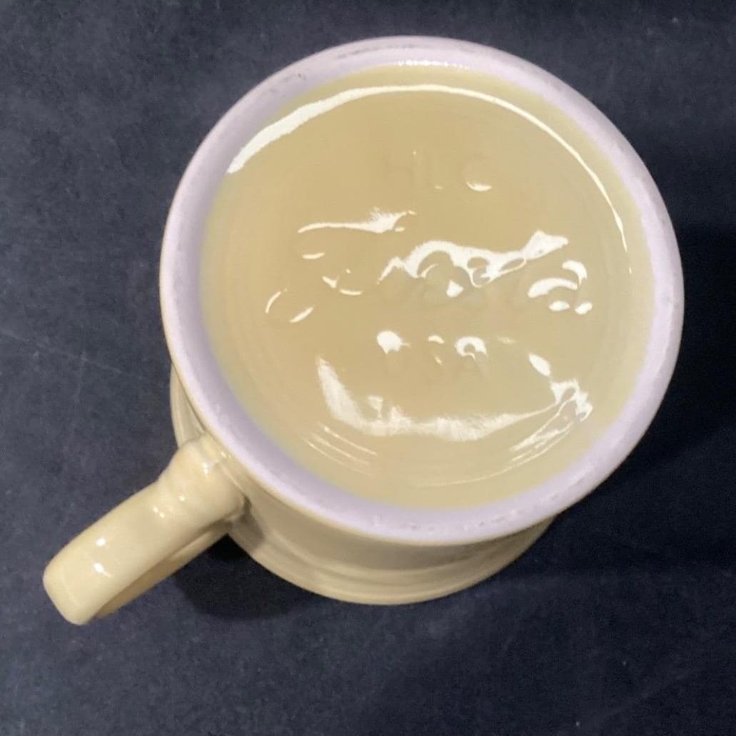 Fiestaware Yellow Ring-Handled Coffee Cup, Vintage Fiesta Mug, American Pottery - Thumbnail 4