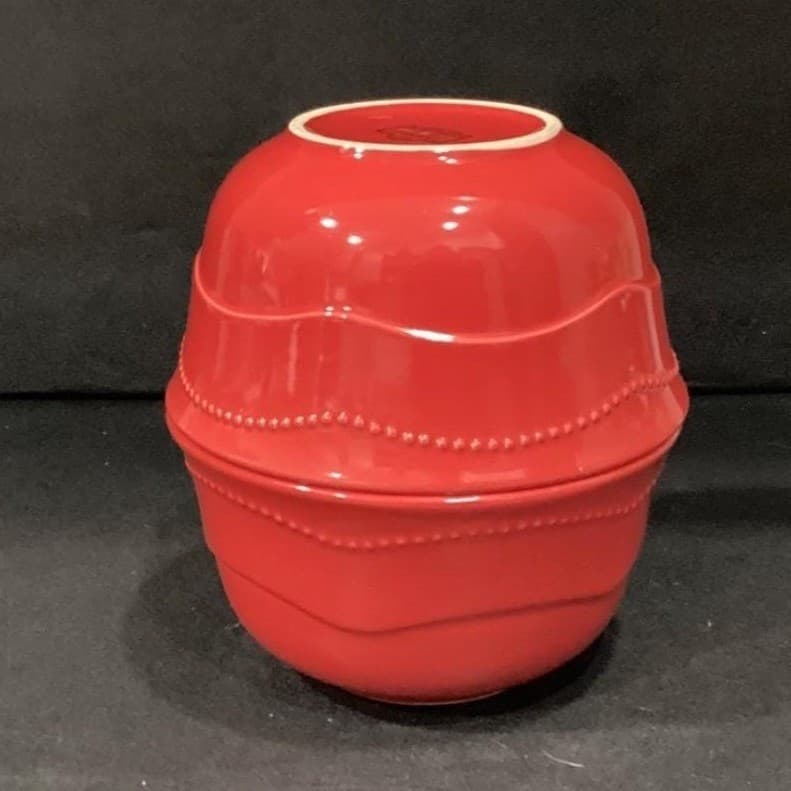 10 Strawberry Street Red Cereal Bowls, Set of 2, Embossed Beaded Edge Dinnerware - Thumbnail 12