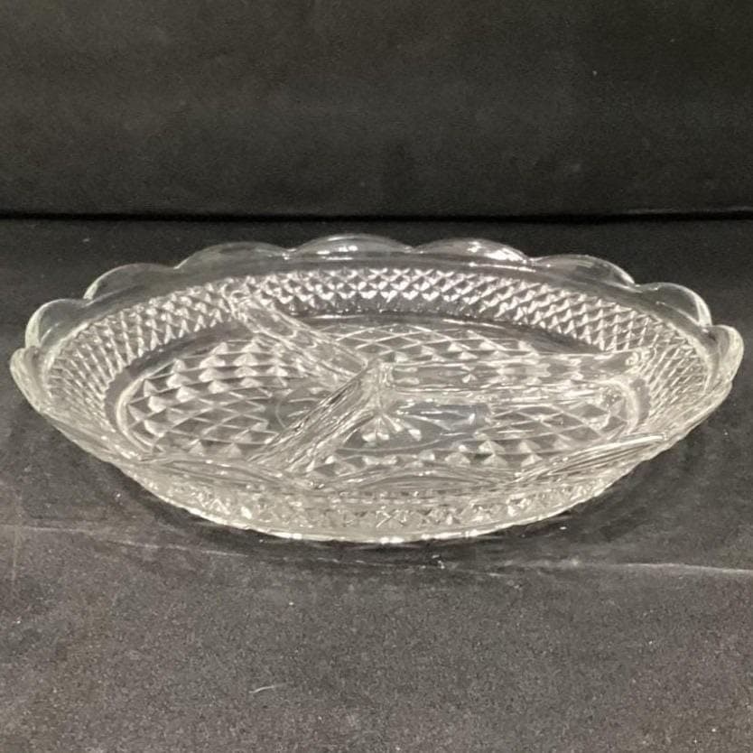 Vintage Anchor Hocking Wexford Divided Relish Dish 8-1/2" - Thumbnail 6