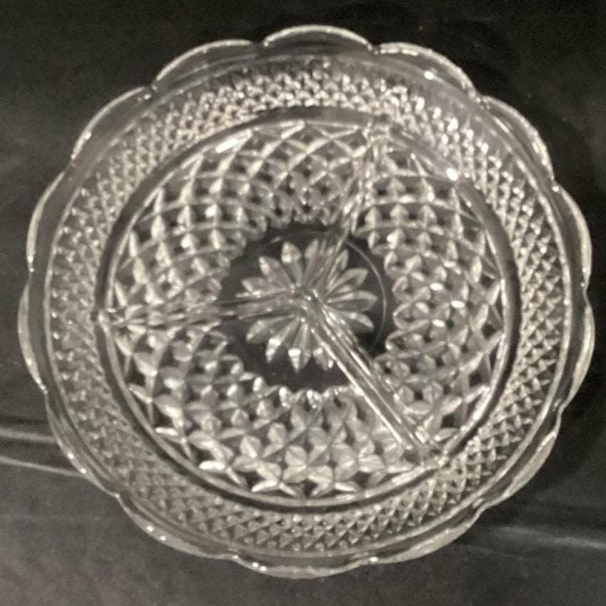 Vintage Anchor Hocking Wexford Divided Relish Dish 8-1/2" - Thumbnail 4