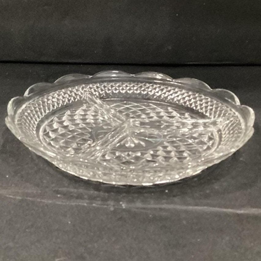 Vintage Anchor Hocking Wexford Divided Relish Dish 8-1/2" - Thumbnail 9