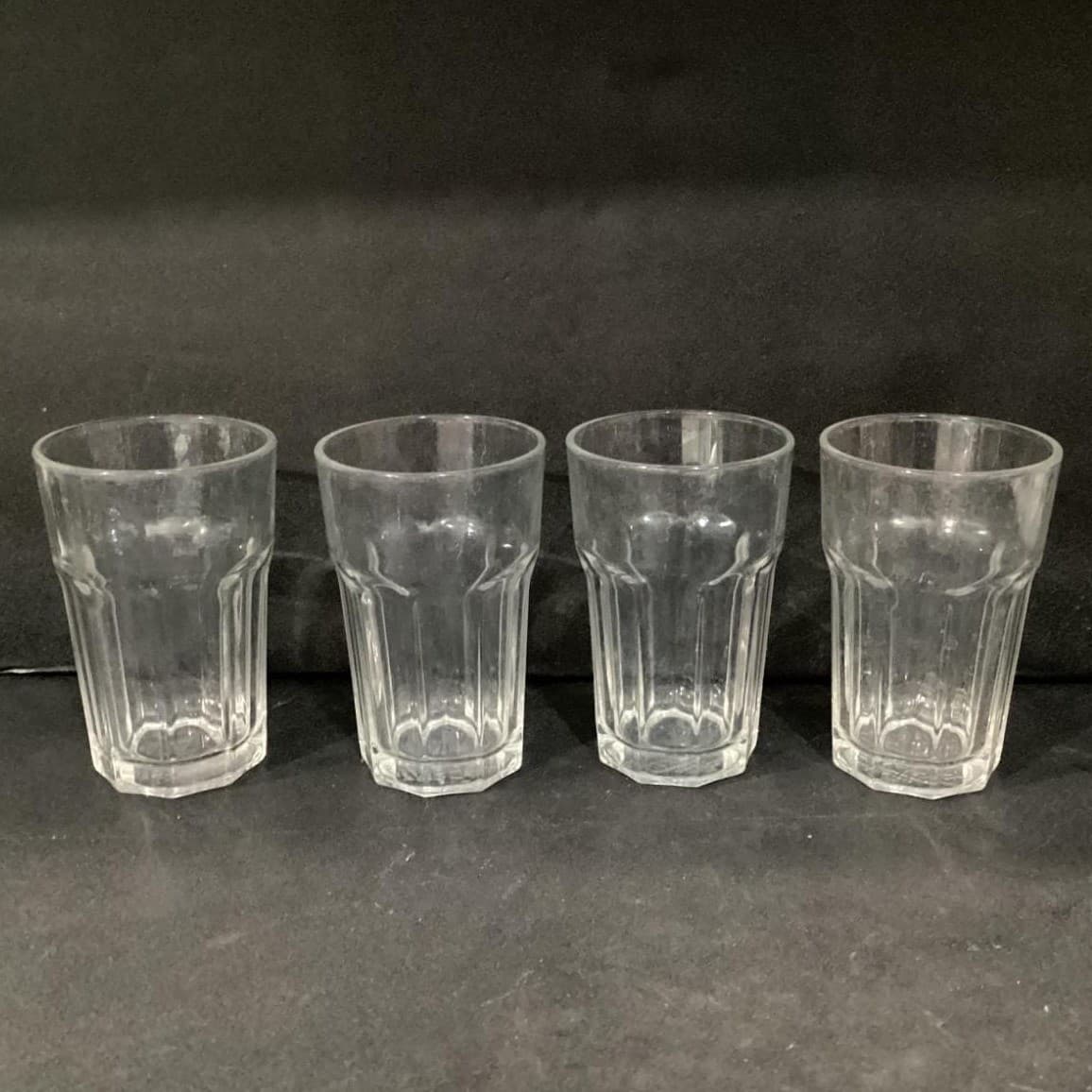 IKEA Pokal Clear Glass Tumblers, Set of 4, 9 Panel Drinking Glasses, Drinkware - Thumbnail 12