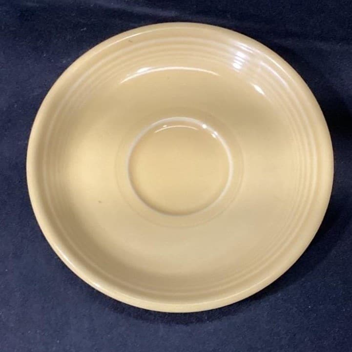 Fiesta Homer Laughlin Yellow Cup & Saucers, Set of 2, USA Pottery, Fiesta Ware - Thumbnail 5