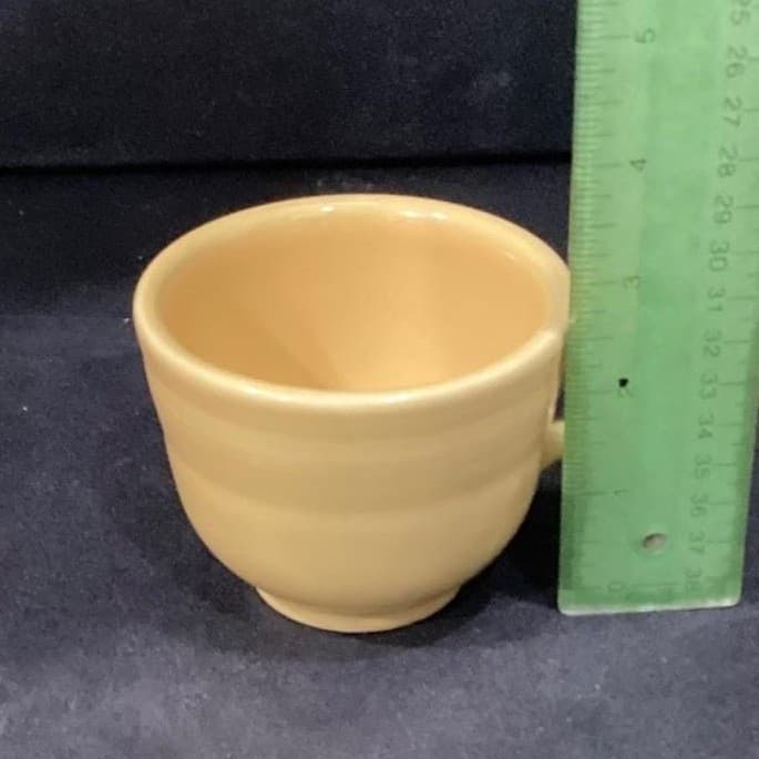Fiesta Homer Laughlin Yellow Cup & Saucers, Set of 2, USA Pottery, Fiesta Ware - Thumbnail 7